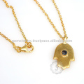 Vermeil Sapphire Hamsa Pendant Venda Atacado Gemstone Bezel Pendant Fornecedor